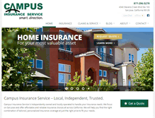 Tablet Screenshot of campusinsurance.com